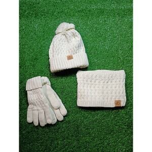 Docvit Kids Winter Beanie Hat, Scarf & Gloves Set - Warm & Cozy